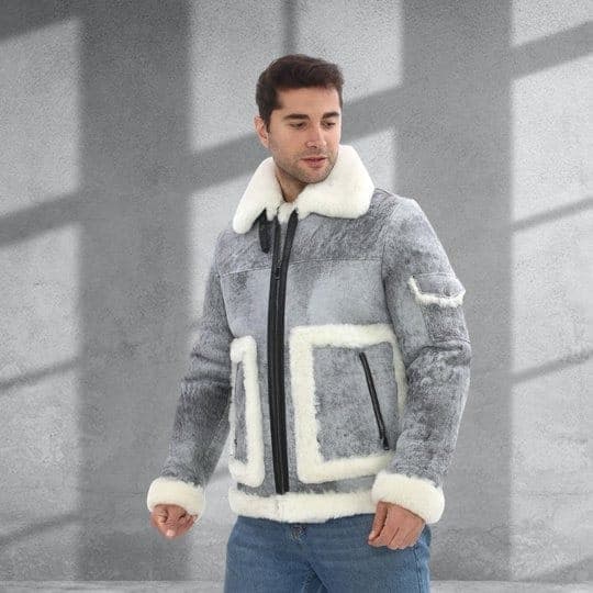 Büyükada shearling jacket, front view