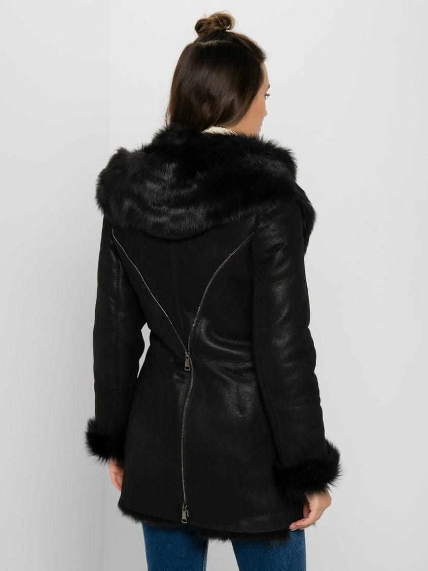 Emirgan hooded Toscana coat, back view