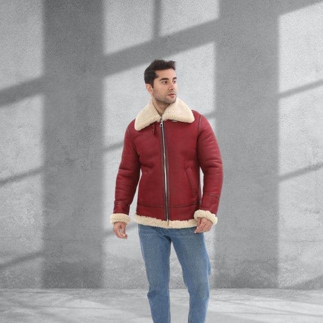 Fener shearling aviator, full-length look