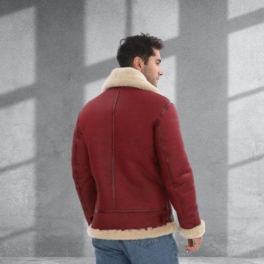 Fener shearling aviator, back view