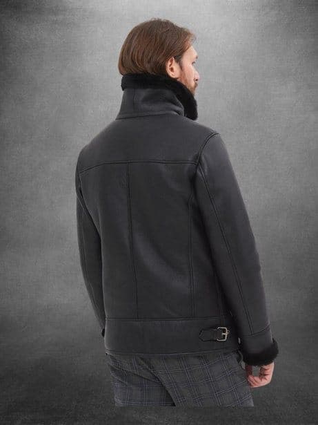 Rumelihisarı nappa pilot jacket, back view
