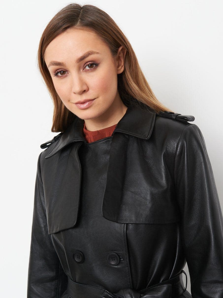 Ulus leather trench, detail