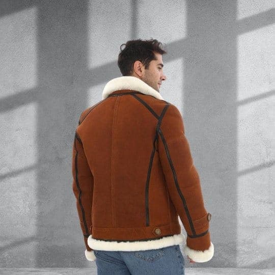 Üsküdar shearling jacket, back view