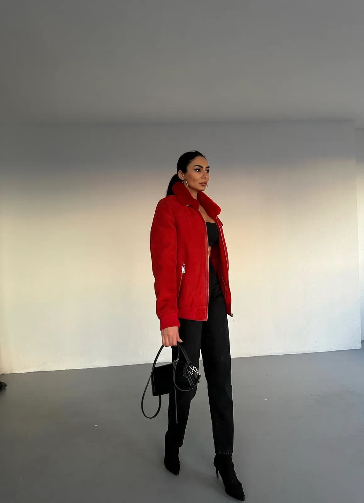 Dublin Shearling Bomber Jacket, detay