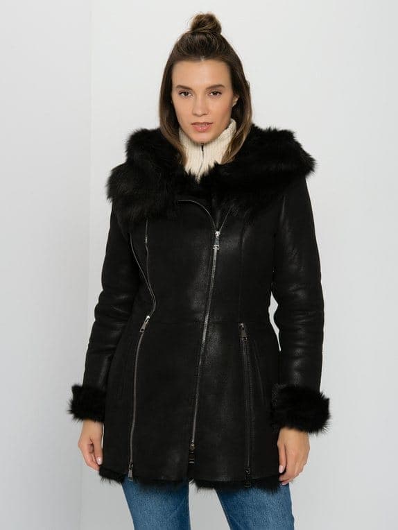 Emirgan hooded Toscana coat, front view