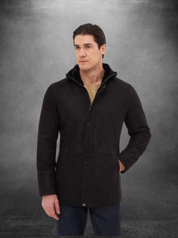 Erenköy Merino shearling jacket, front view