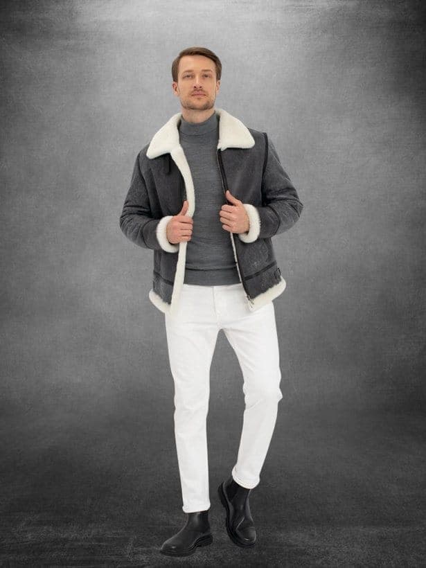 Florya shearling aviator, front view