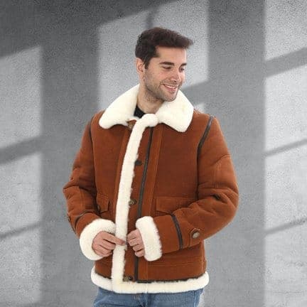 Üsküdar shearling jacket, front view